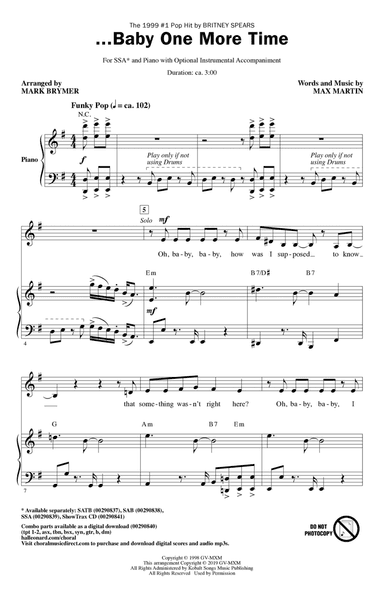 ...Baby One More Time (arr. Mark Brymer)