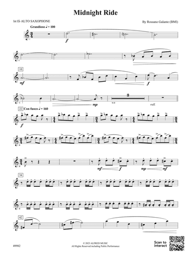 Midnight Ride: E-flat Alto Saxophone