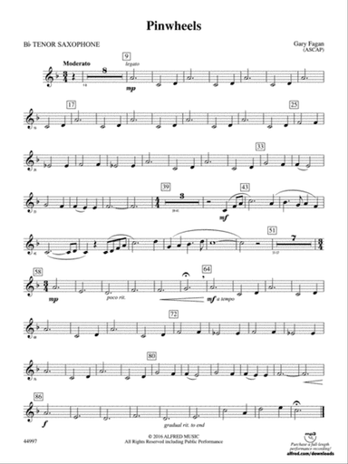 Pinwheels: B-flat Tenor Saxophone