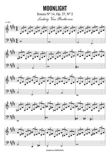 Ludwig Van Beethoven - Moonlight Nº 14 Opus 27, Adagio Nº 2