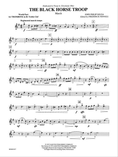 Black Horse Troop: WP 1st B-flat Trombone T.C.