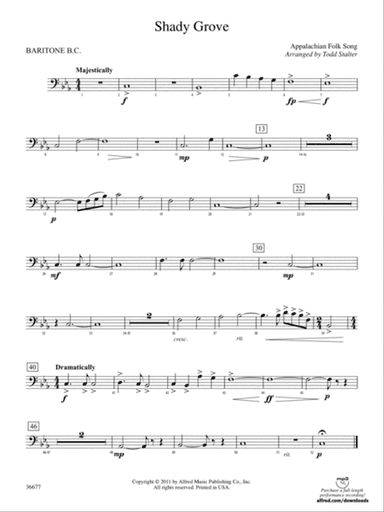 Shady Grove: Baritone B.C.