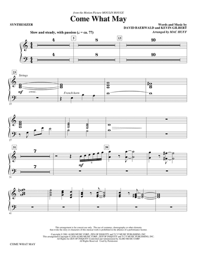 Come What May (from Moulin Rouge) (arr. Mac Huff) - Synthesizer