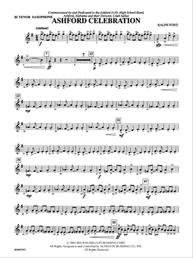 Ashford Celebration: B-flat Tenor Saxophone