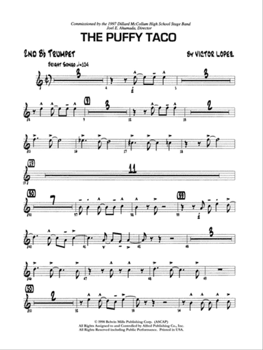 Puffy Taco: 2nd B-flat Trumpet