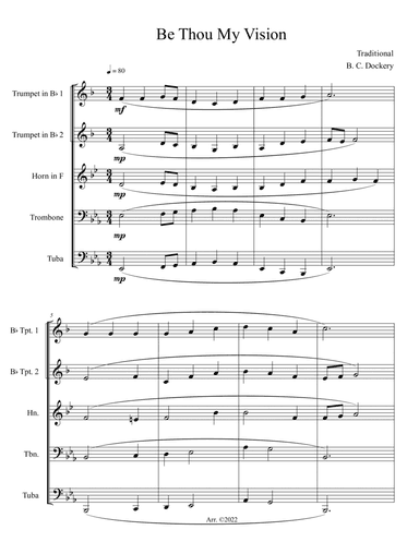 Be Thou My Vision (Brass Quintet)