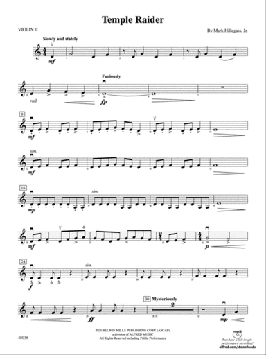Temple Raider: 2nd Violin