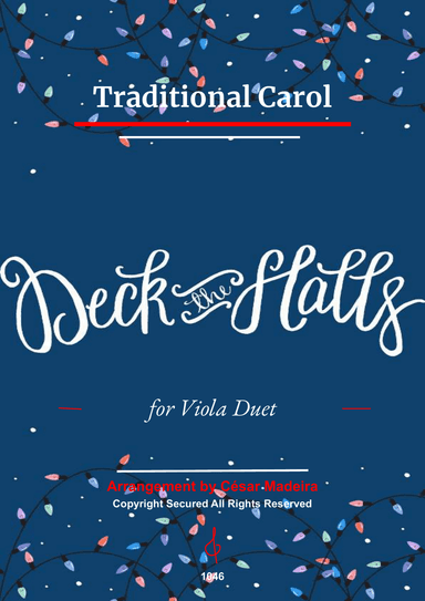 Deck The Halls - Viola Duet (Full Score and Parts)