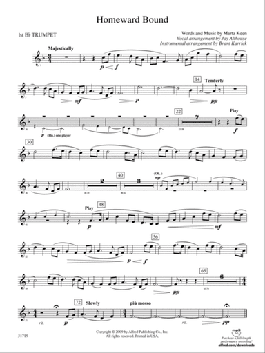 Homeward Bound: 1st B-flat Trumpet