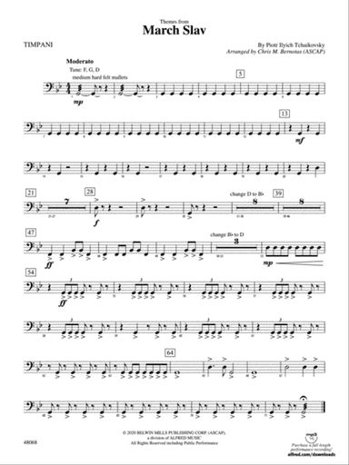 March Slav: Timpani