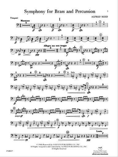 Symphony for Brass and Percussion: Timpani