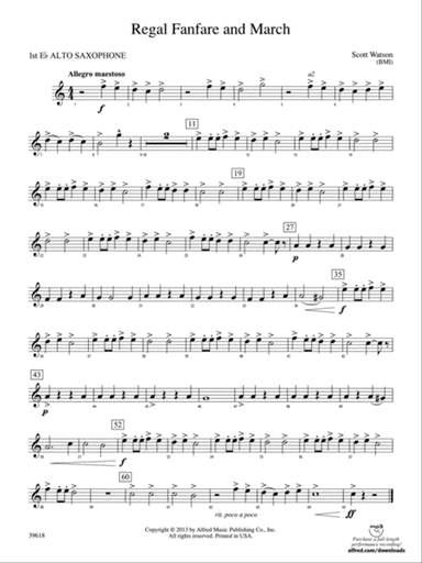 Regal Fanfare and March: E-flat Alto Saxophone