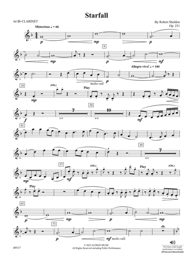 Starfall: 1st B-flat Clarinet