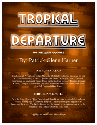Tropical Departure - for Percussion Ensemble