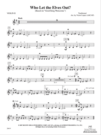 Who Let the Elves Out?: 2nd Violin