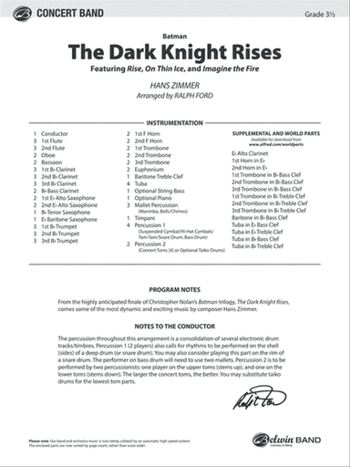 Batman: The Dark Knight Rises: Score