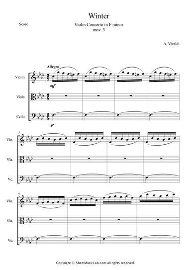 The Four Seasons: Winter 3rd Movement