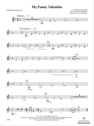 My Funny Valentine: Baritone T.C.