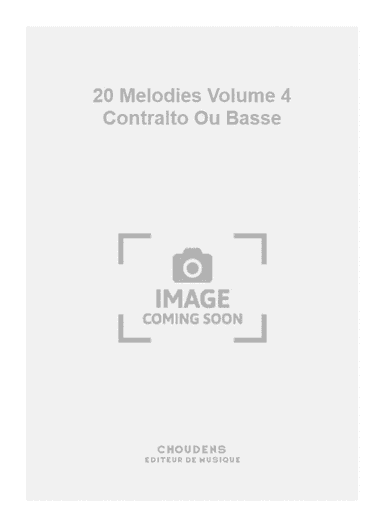 20 Melodies Volume 4 Contralto Ou Basse