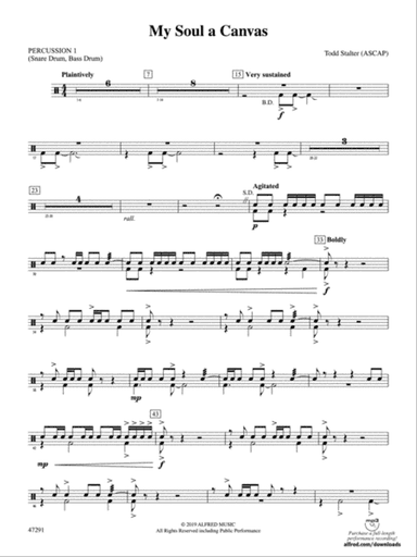 My Soul a Canvas: 1st Percussion