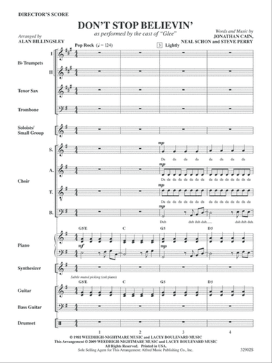 Don't Stop Believin': Score