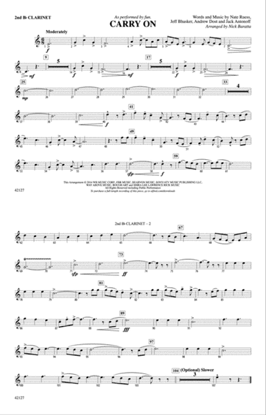 Carry On: 2nd B-flat Clarinet