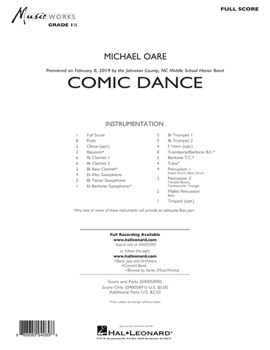 Comic Dance - Conductor Score (Full Score)