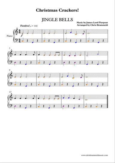 Jingle Bells - easy piano