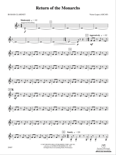 Return of the Monarchs: B-flat Bass Clarinet
