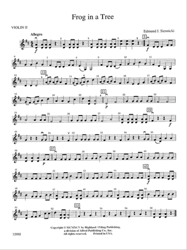 Frog in a Tree: 2nd Violin