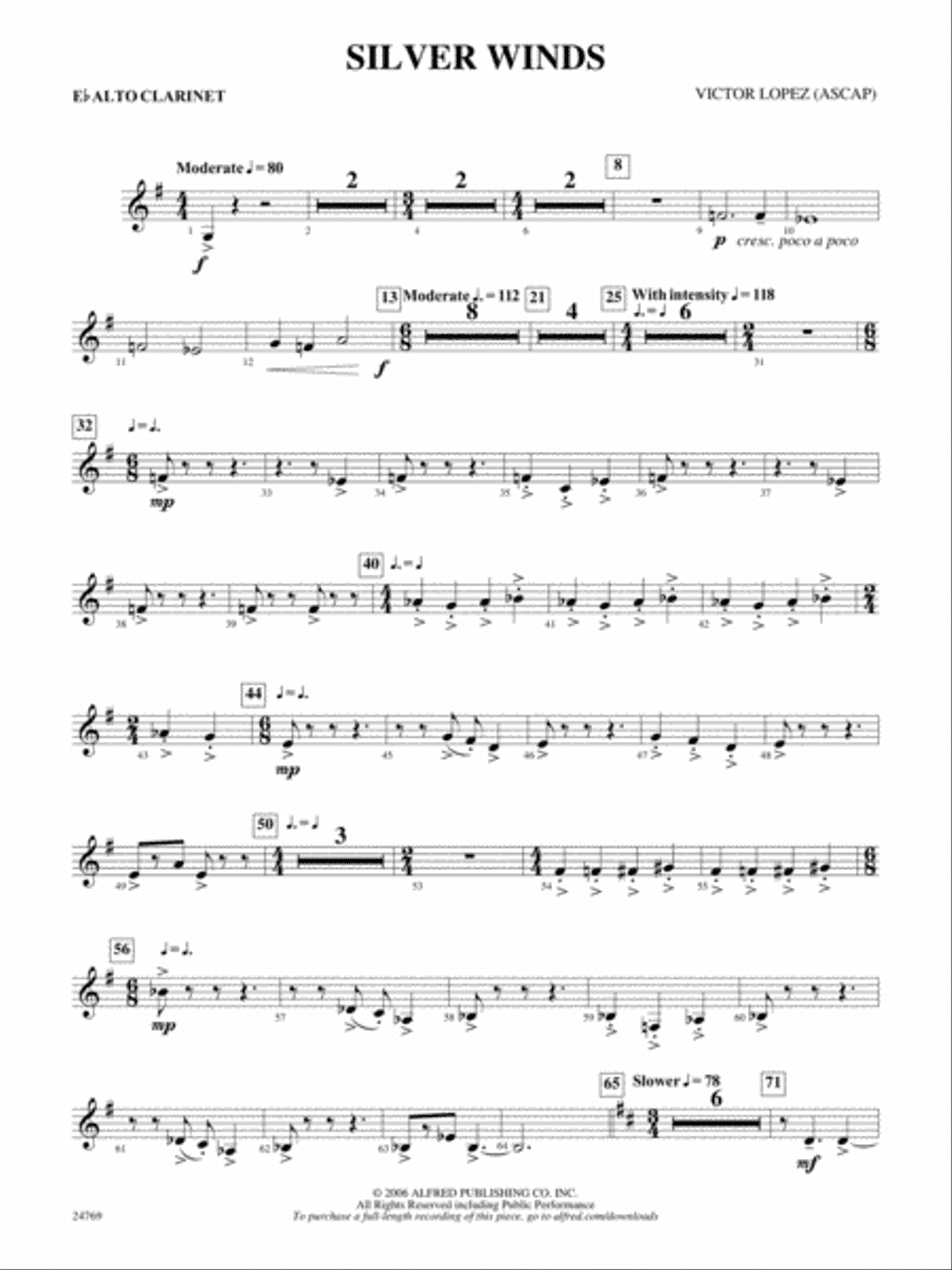 Silver Winds: E-flat Alto Clarinet