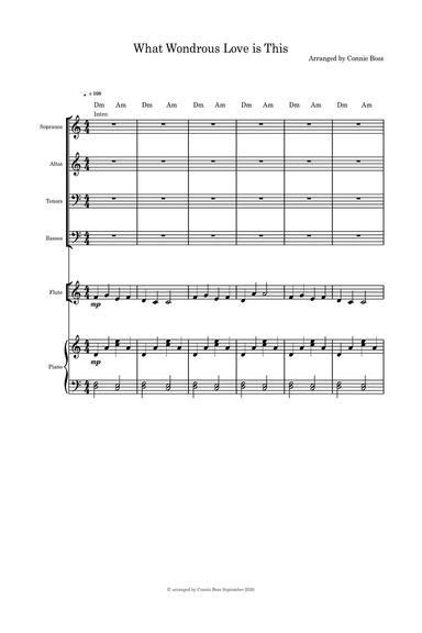 What Wondrous Love is This (Mary's Love - Christmas) - SATB Optional Instruments (flute, violin or c