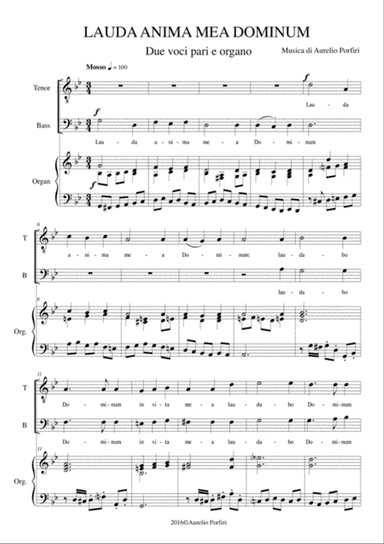 LAUDA ANIMA MEA DOMINUM