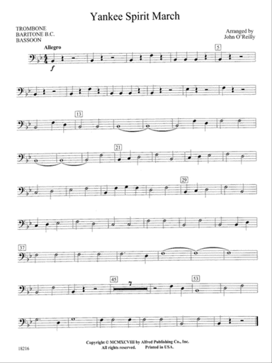 Yankee Spirit March: 1st Trombone