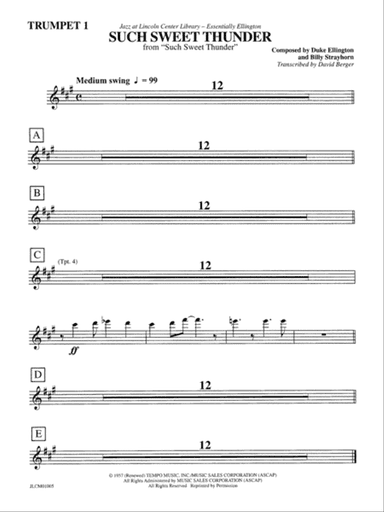 Such Sweet Thunder (from Such Sweet Thunder): 1st B-flat Trumpet