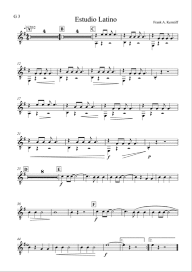 Estudio Latino Guitar 3 part