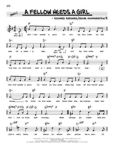 A Fellow Needs A Girl (High Voice)