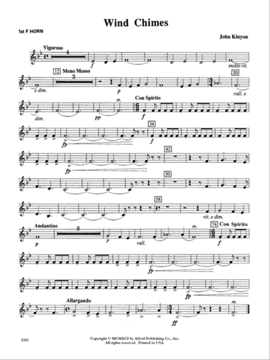 Wind Chimes: 1st F Horn