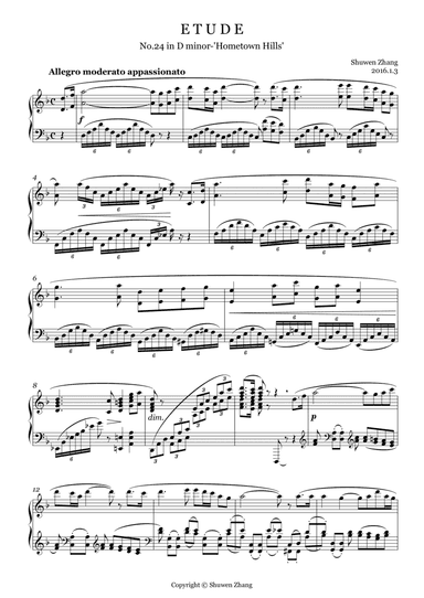 Etude No.24 in D minor "Hometown Hills"