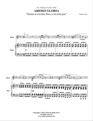 Arioso Gloria