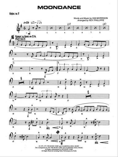 Moondance: 1st F Horn
