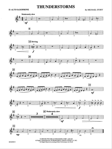 Thunderstorms: E-flat Alto Saxophone