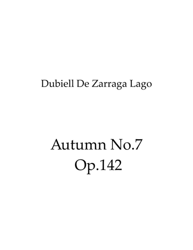 Autumn No.7 Op.142