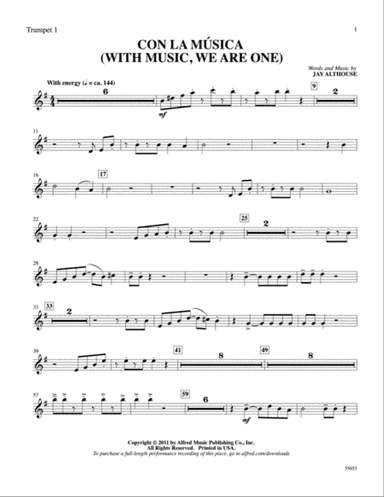 Con la Música: 1st B-flat Trumpet