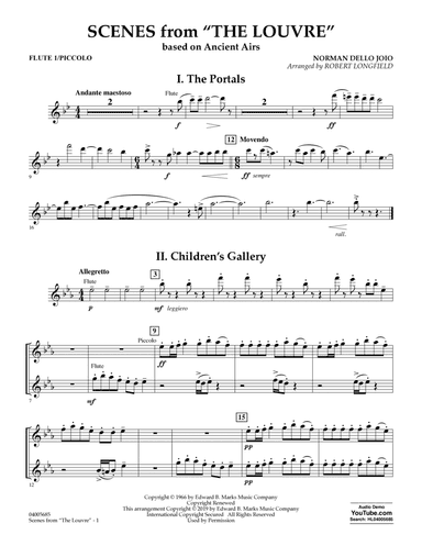 Scenes from the Louvre (arr. Robert Longfield) - Flute 1 (Piccolo)