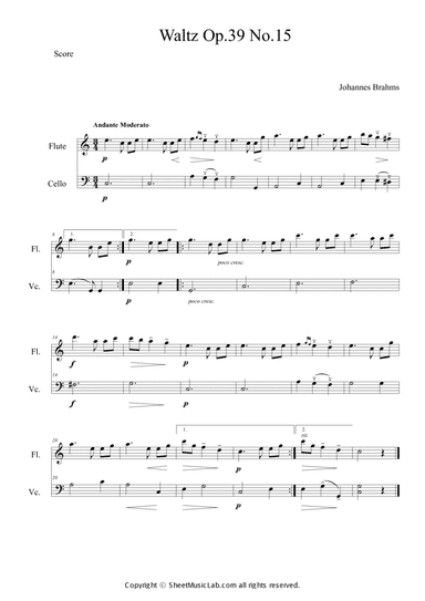 Waltz op.39 no.15 Easy Version in C