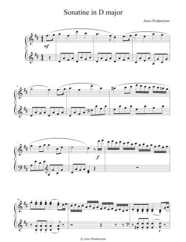 Sonatine in D Major