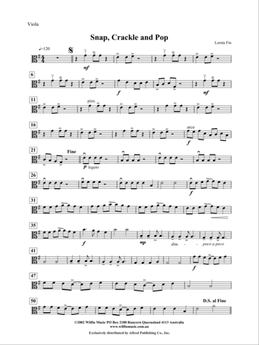 Snap, Crackle and Pop: Viola