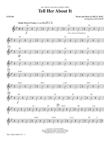 Tell Her About It (arr. Jack Zaino) - Guitar