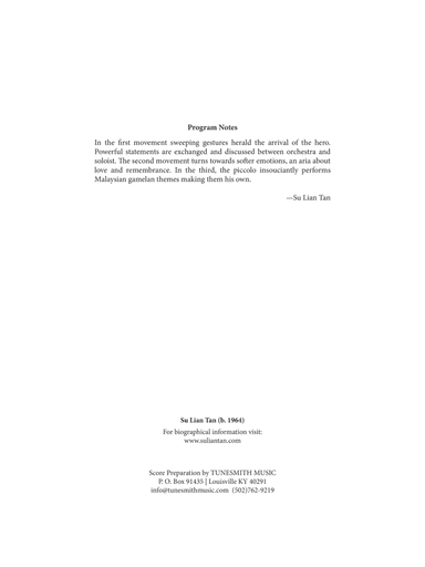 Concerto for Piccolo Solo and Chamber Orchestra (Piano/Piccolo Score & Part)